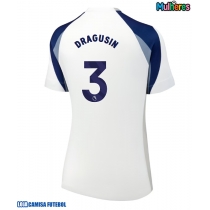 Camisa de Futebol Tottenham Hotspur Radu Dragusin #3 Equipamento Principal Mulheres 2025-26 Manga Curta